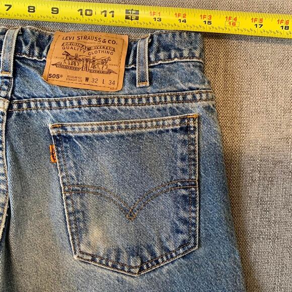 Vintage 90s Levi’s Orange Tab 505 denim jeans - Picture 7 of 8